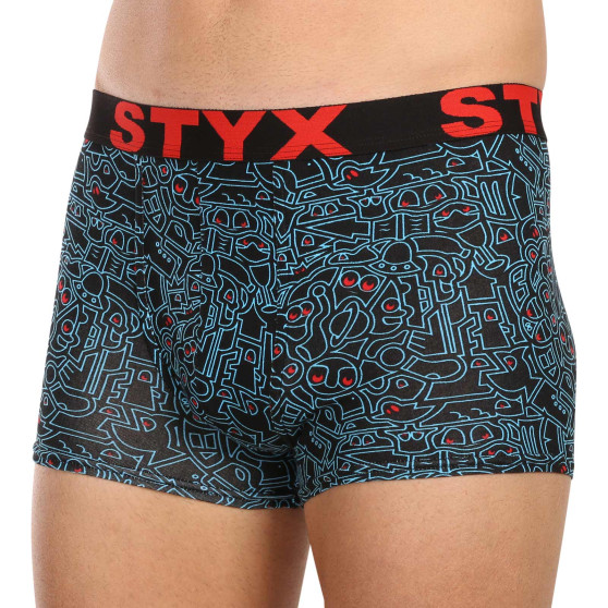 Pánské boxerky Styx art sportovní guma doodle (G1256/2)