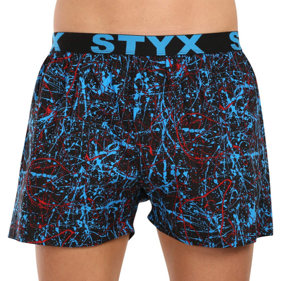 3PACK pánské trenky Styx art sportovní guma vícebarevné (3B16347)