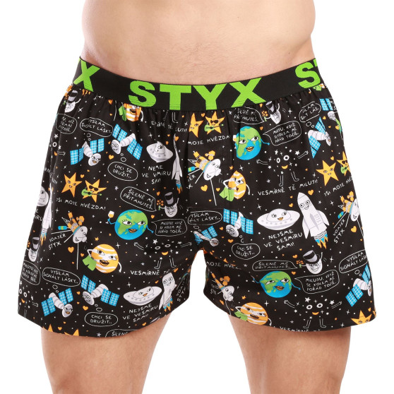 5PACK pánské trenky Styx art sportovní guma vícebarevné (5B1601789)