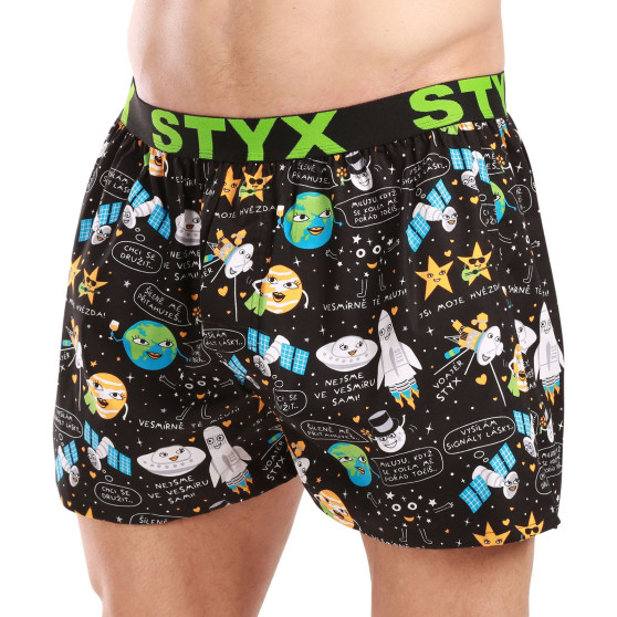 5PACK pánské trenky Styx art sportovní guma vícebarevné (5B1601789)