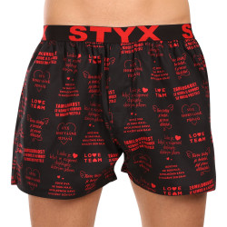 Pánské trenky Styx art sportovní guma Valentýn texty (B1757)