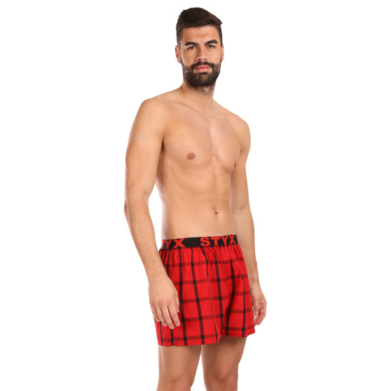 3PACK pánské trenky Styx sportovní guma vícebarevné (3B103133)