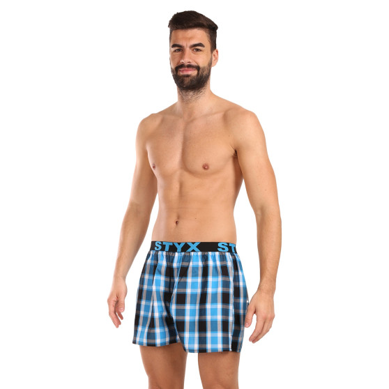 3PACK pánské trenky Styx sportovní guma vícebarevné (3B103436)