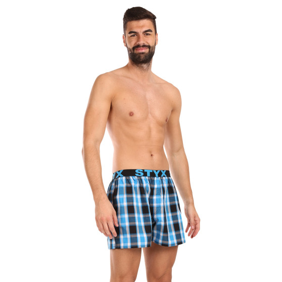 3PACK pánské trenky Styx sportovní guma vícebarevné (3B103436)