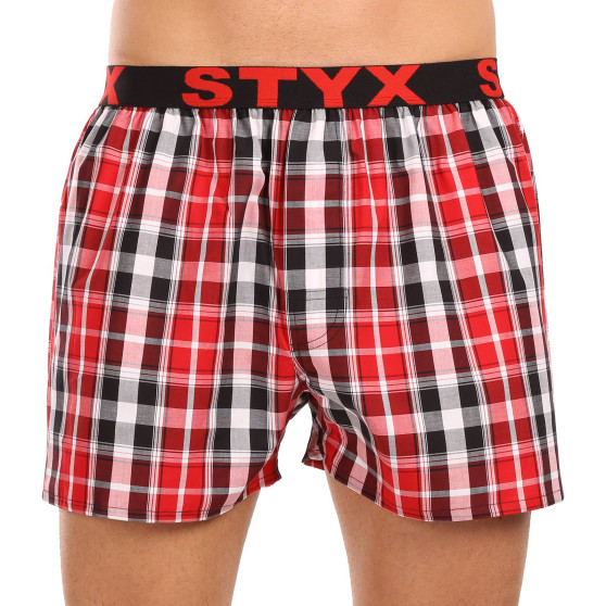 3PACK pánské trenky Styx sportovní guma vícebarevné (3B103436)