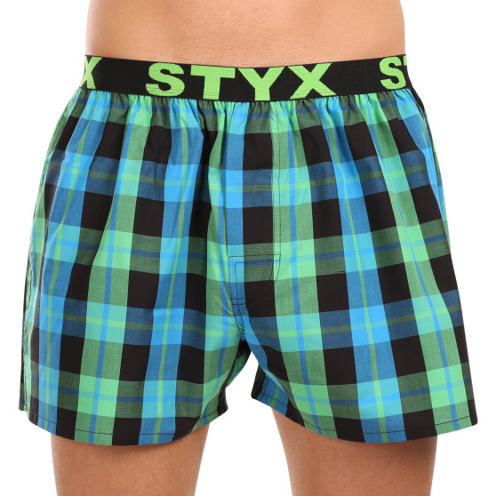 3PACK pánské trenky Styx sportovní guma vícebarevné (3B103840)