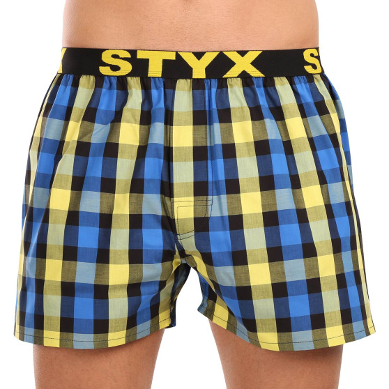 3PACK pánské trenky Styx sportovní guma vícebarevné (3B103840)