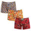 3PACK pánské boxerky Styx long art klasická guma vícebarevné (3F13714)