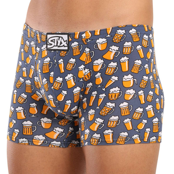 3PACK pánské boxerky Styx long art klasická guma vícebarevné (3F13714)