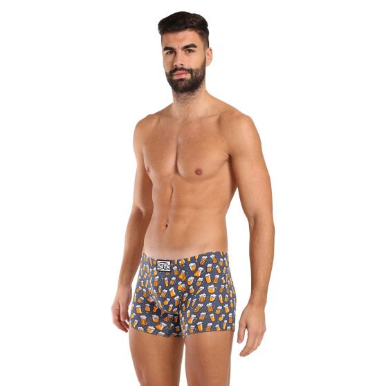 3PACK pánské boxerky Styx long art klasická guma vícebarevné (3F13714)