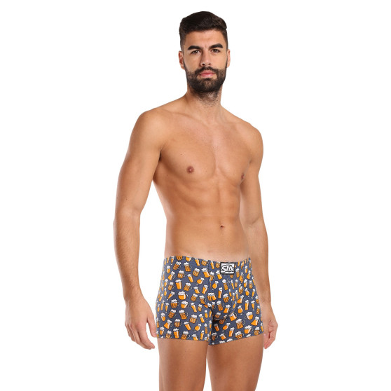 3PACK pánské boxerky Styx long art klasická guma vícebarevné (3F13714)