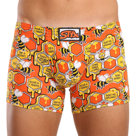 3PACK pánské boxerky Styx long art klasická guma vícebarevné (3F13714)