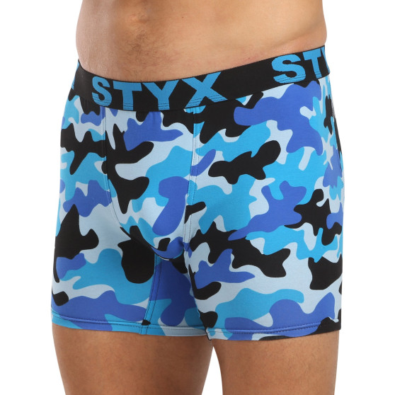 3PACK pánské boxerky Styx long art sportovní guma vícebarevné (3UN15780)