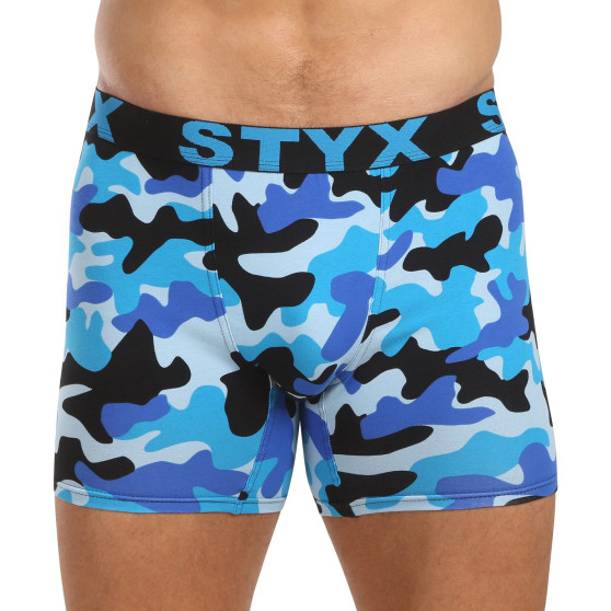 3PACK pánské boxerky Styx long art sportovní guma vícebarevné (3UN15780)